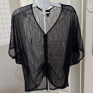 Daytrip Black Sheer Blouse NWOT